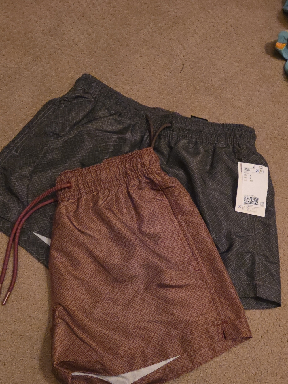 2  pair H & M adult small shorts